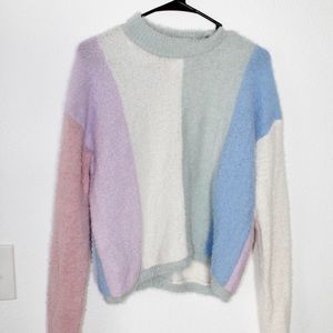 Pastel fuzzy sweater
